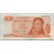 ARGENTINA COL. 602b BILLETE 1 PESO LEY 18.188 BOT 2306 SIN CIRCULAR UNC